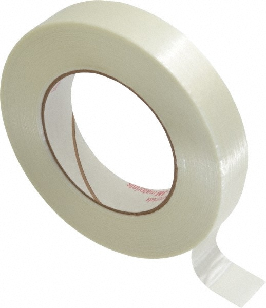 Packing Tape: 1" Wide, Clear, Rubber Adhesive