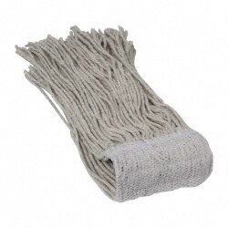 Wet Mop Cut: Clamp Jaw, Large, White Mop, Cotton