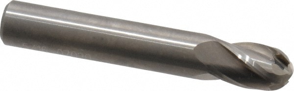 OSG 414-3125-BN Ball End Mill: 0.3125" Dia, 0.5" LOC, 4 Flute, Solid Carbide Image