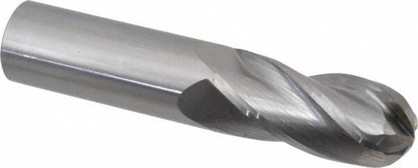 OSG 464-1000-BN Ball End Mill: 1" Dia, 2.25" LOC, 4 Flute, Solid Carbide Image