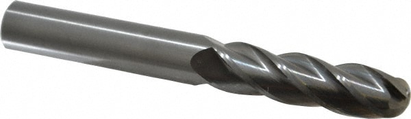 OSG 464-6250-BN Ball End Mill: 0.625" Dia, 2.25" LOC, 4 Flute, Solid Carbide Image