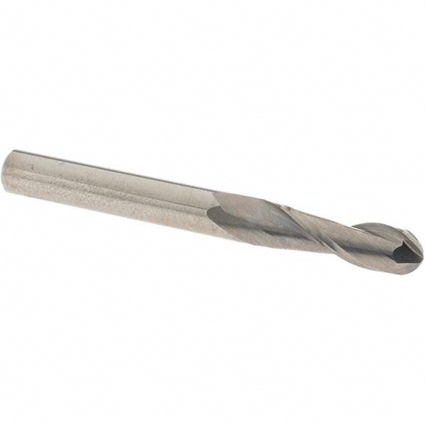 Ball End Mill: 0.3125" Dia, 1.125" LOC, 2 Flute, Solid Carbide