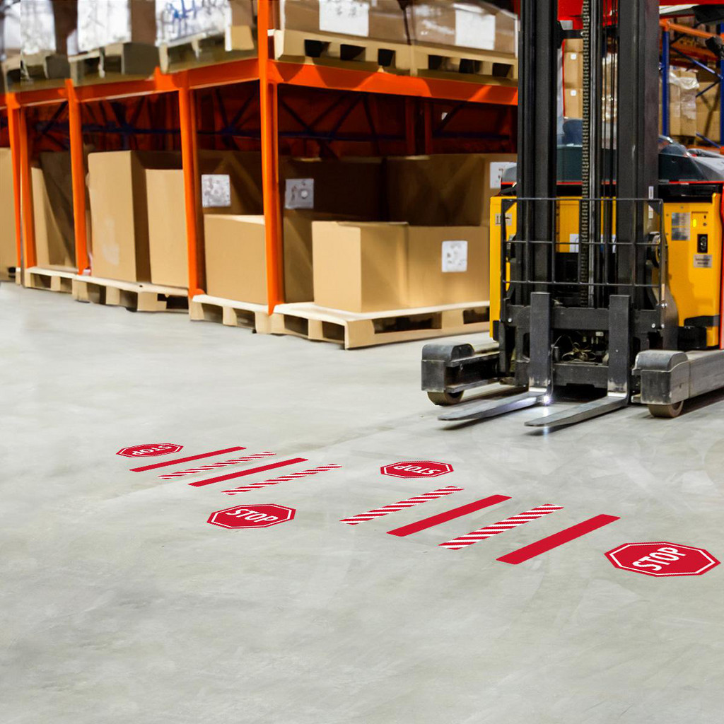AccuformNMC - Adhesive Backed Floor Signs: Message Type: Traffic ...