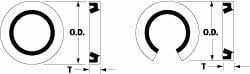 1/2" Diam, Stainless Steel Bearing Seal for Open External Housing