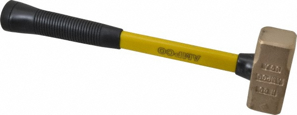 Sledge Hammer: 3 lb Head, Aluminum Head - 15" OAL, Fiberglass Handle