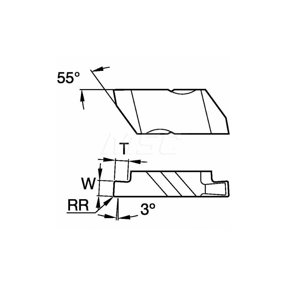 Kennametal Grooving Insert NG2062 KC5025, Solid Carbide MSC Direct