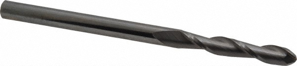 OSG 482-2500-BN Ball End Mill: 0.25" Dia, 1.5" LOC, 2 Flute, Solid Carbide Image