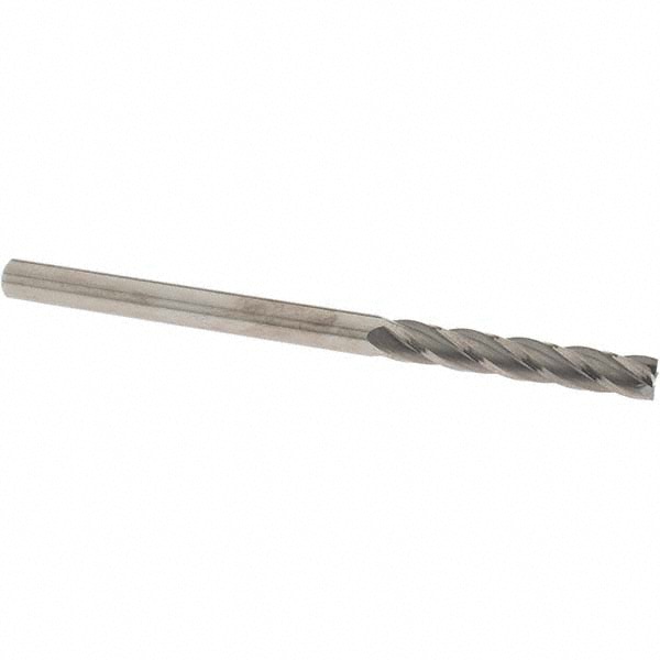 OSG 484-2500 Square End Mill: 1/4 Dia, 1-1/2 LOC, 1/4 Shank Dia, 4 OAL, 4 Flutes, Solid Carbide Image