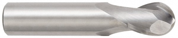 OSG 412-5000-BN Ball End Mill: 0.5" Dia, 0.625" LOC, 2 Flute, Solid Carbide Image