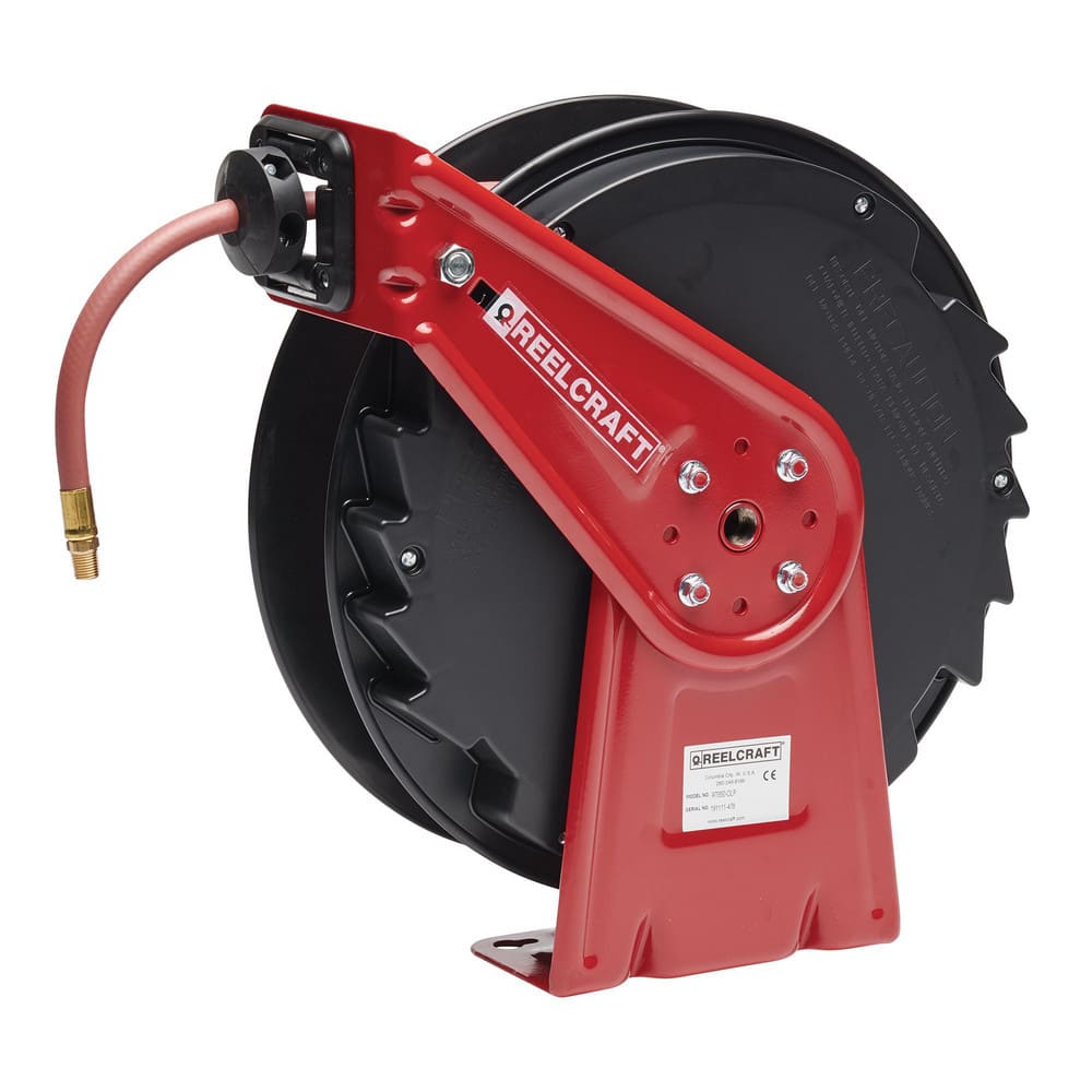 Reelcraft RT425-OLP Hose Reel with Hose: 1/4" ID Hose x 25, Spring Retractable 