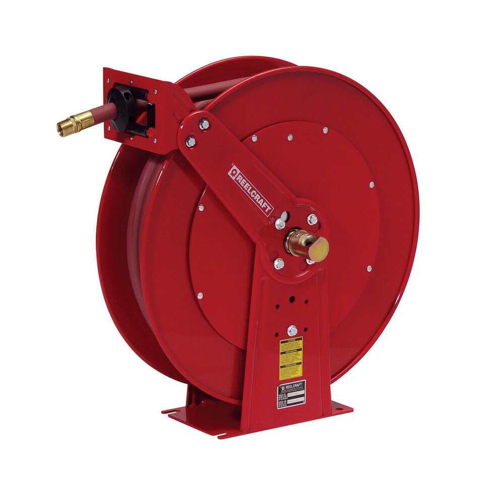 Hose Reel with Hose: 3/4" ID Hose x 50', Spring Retractable