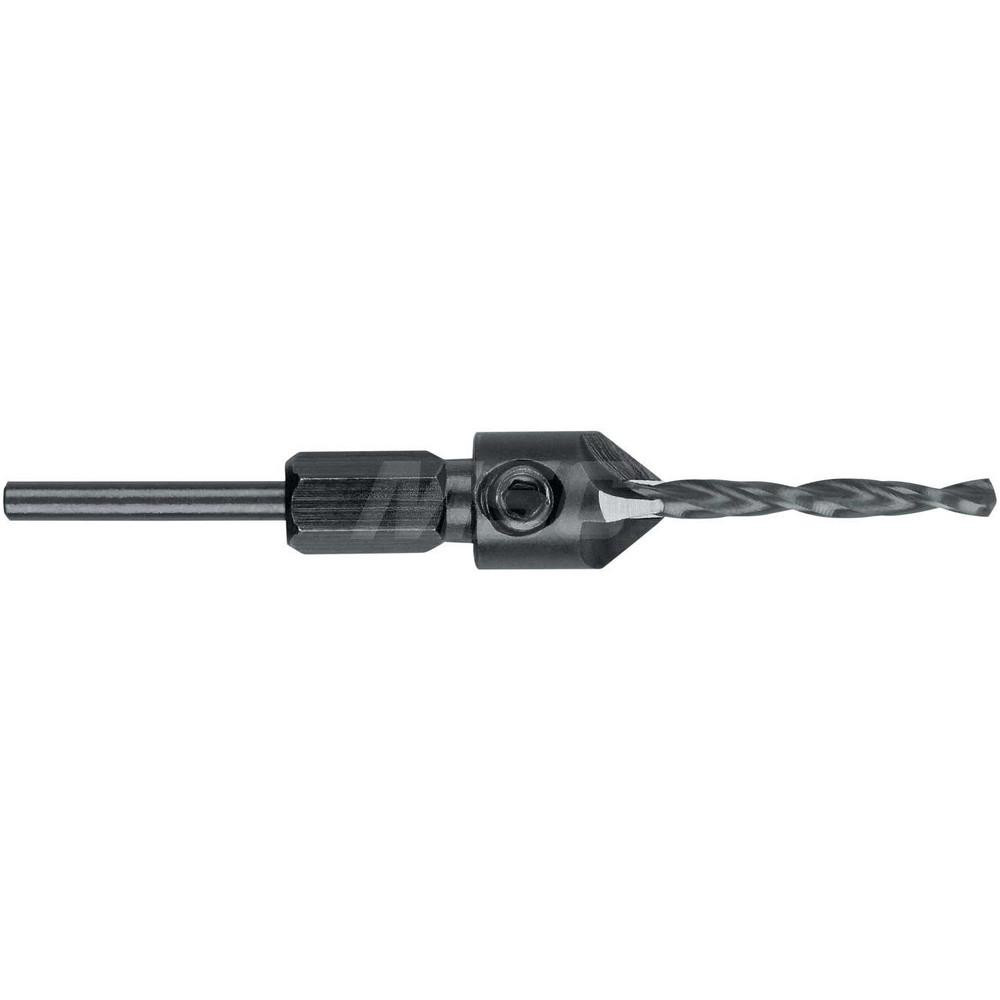 3/4" Cutter Diam, 11/64" Drill Compatibility, 3-1/2" Overall Length, Adjustable Depth Drill Countersink
