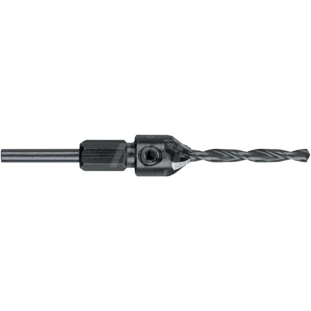 3/16" Drill Compatibility, 3-3/4" Overall Length, Adjustable Depth Drill Countersink