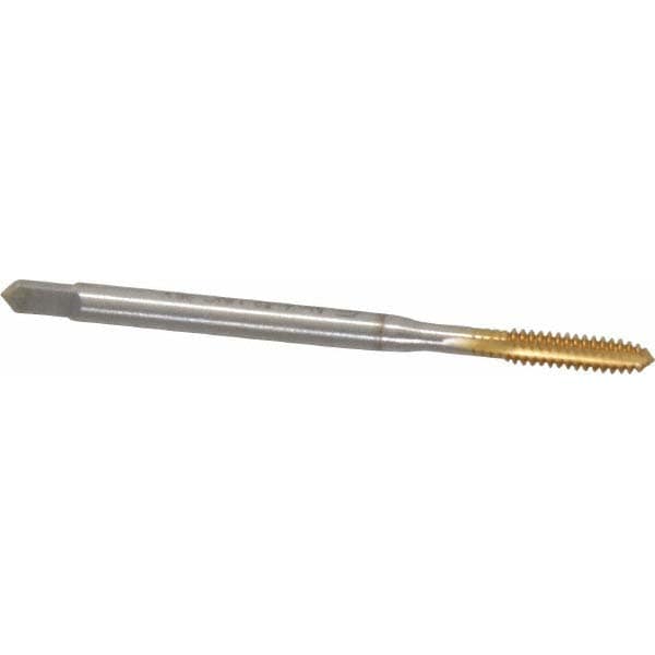 Emuge BU921400.5005 Thread Forming Tap: #6-32, UNC, 2BX Class of Fit, Modified Bottoming, High Speed Steel, TiN Finish Image