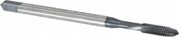 Emuge BU306001.5038 Spiral Flute Tap: #5-44, UNF, 3 Flute, Plug, 2BX Class of Fit, Cobalt, Nitride Finish Image