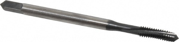 Emuge BU306001.5006 Spiral Flute Tap: #8-32, UNC, 3 Flute, Plug, 2BX Class of Fit, Cobalt, Nitride Finish Image