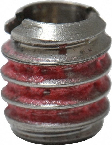 Thread Locking Insert: #6-32 Internal Thread, 1/4-20 External Thread, UNC, 9/32" OAL, Self-Lock Wall