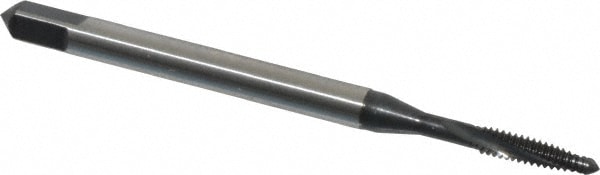 Emuge BU456011.5002 Spiral Flute Tap: #3-48, UNC, 2 Flute, Modified Bottoming, 3BX Class of Fit, Cobalt, Oxide Finish Image