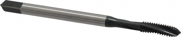 Emuge BU456001.5006 Spiral Flute Tap: #8-32, UNC, 3 Flute, Modified Bottoming, 2BX Class of Fit, Cobalt, Oxide Finish Image