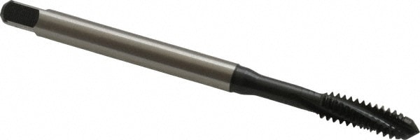 Emuge BU456011.5007 Spiral Flute Tap: #10-24, UNC, 3 Flute, Modified Bottoming, 3BX Class of Fit, Cobalt, Oxide Finish Image