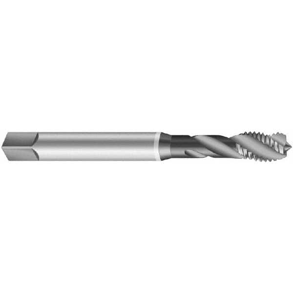 Emuge CU501010.5017 Spiral Flute Tap: 7/8-9, UNC, 4 Flute, Modified Bottoming, 3B Class of Fit, Cobalt, Bright/Uncoated 