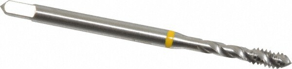 Emuge BU501010.5005 Spiral Flute Tap: #6-32, UNC, 3 Flute, Modified Bottoming, 3B Class of Fit, Cobalt, Bright/Uncoated Image