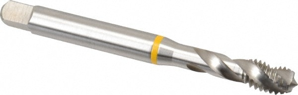 Emuge BU501000.5011 Spiral Flute Tap: 3/8-16, UNC, 3 Flute, Modified Bottoming, 2B Class of Fit, Cobalt, Bright/Uncoated Image