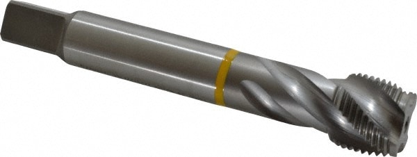 Emuge CU501000.5050 Spiral Flute Tap: 3/4-16, UNF, 4 Flute, Modified Bottoming, 2B Class of Fit, Cobalt, Bright/Uncoated Image