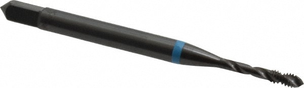 Emuge BU503210.5001 Spiral Flute Tap: #2-56, UNC, 2 Flute, Modified Bottoming, 3B Class of Fit, Cobalt, Oxide Finish Image