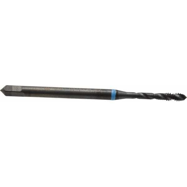 Emuge BU503210.5003 Spiral Flute Tap: #4-40, UNC, 2 Flute, Modified Bottoming, 3B Class of Fit, Cobalt, Oxide Finish Image