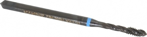 Emuge BU503200.5004 Spiral Flute Tap: #5-40, UNC, 3 Flute, Modified Bottoming, 2B Class of Fit, Cobalt, Oxide Finish Image