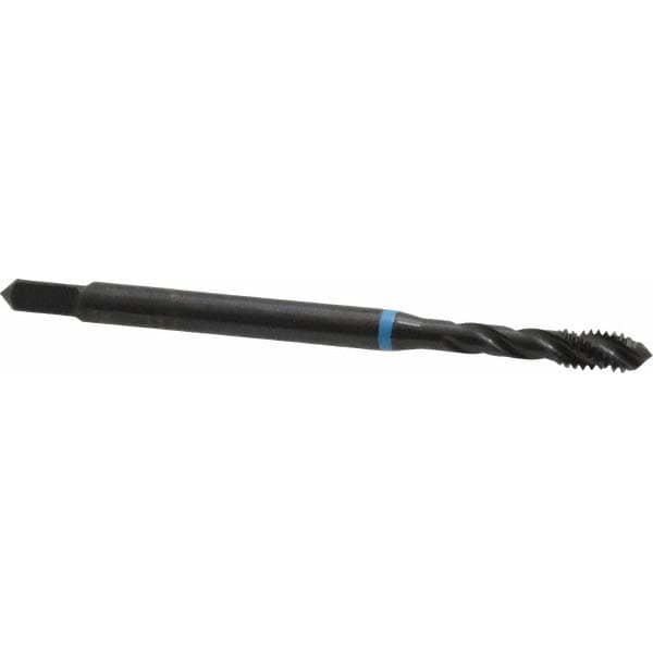 Emuge BU503200.5006 Spiral Flute Tap: #8-32, UNC, 3 Flute, Modified Bottoming, 2B Class of Fit, Cobalt, Oxide Finish Image