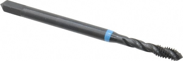 Emuge BU503210.5006 Spiral Flute Tap: #8-32, UNC, 3 Flute, Modified Bottoming, 3B Class of Fit, Cobalt, Oxide Finish Image