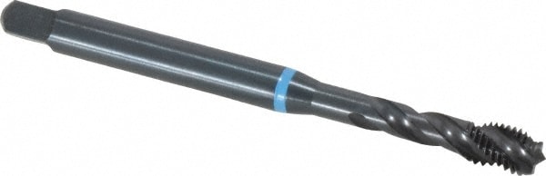 Emuge BU503200.5043 Spiral Flute Tap: 1/4-28, UNF, 3 Flute, Modified Bottoming, 2B Class of Fit, Cobalt, Oxide Finish Image