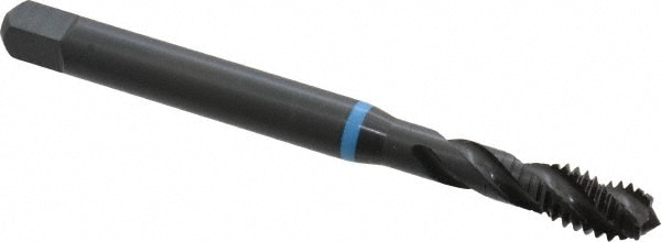 Emuge BU503210.5010 Spiral Flute Tap: 5/16-18, UNC, 3 Flute, Modified Bottoming, 3B Class of Fit, Cobalt, Oxide Finish Image