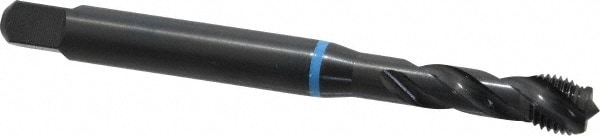 Emuge BU503210.5045 Spiral Flute Tap: 3/8-24, UNF, 3 Flute, Modified Bottoming, 3B Class of Fit, Cobalt, Oxide Finish Image