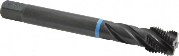 Emuge CU503200.5048 Spiral Flute Tap: 9/16-18, UNF, 4 Flute, Modified Bottoming, 2B Class of Fit, Cobalt, Oxide Finish Image