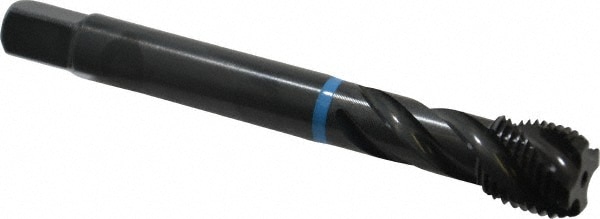 Emuge CU503210.5048 Spiral Flute Tap: 9/16-18, UNF, 4 Flute, Modified Bottoming, 3B Class of Fit, Cobalt, Oxide Finish Image