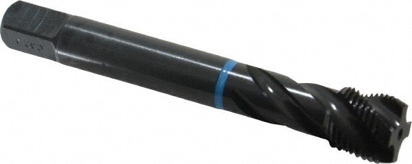 Emuge CU503200.5049 Spiral Flute Tap: 5/8-18, UNF, 4 Flute, Modified Bottoming, 2B Class of Fit, Cobalt, Oxide Finish Image