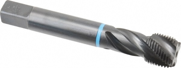 Emuge CU503210.5050 Spiral Flute Tap: 3/4-16, UNF, 4 Flute, Modified Bottoming, 3B Class of Fit, Cobalt, Oxide Finish Image