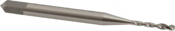 Emuge BU513500.5000 Spiral Flute Tap: #1-64, UNC, 2 Flute, Bottoming, 2B Class of Fit, Cobalt, Bright/Uncoated Image