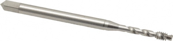 Emuge BU513500.5003 Spiral Flute Tap: #4-40, UNC, 2 Flute, Bottoming, 2B Class of Fit, Cobalt, Bright/Uncoated Image