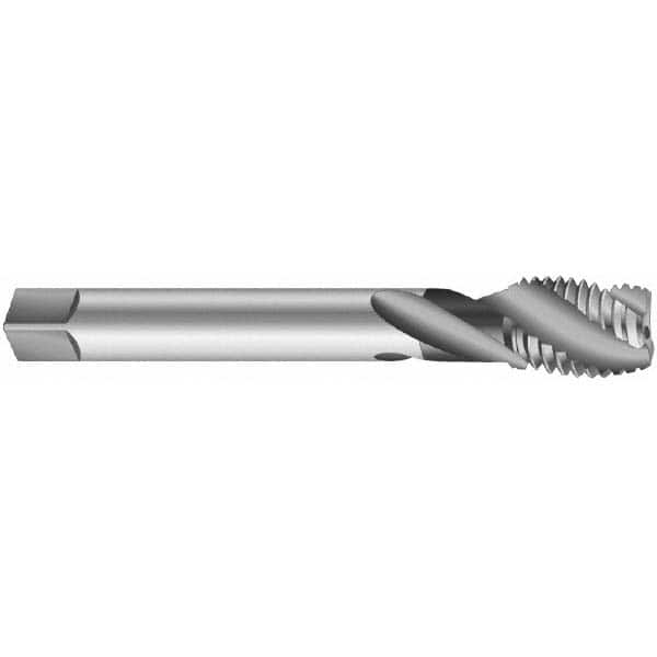 Emuge AW483000.5768 3/4-14 NPT, 15° Helix, 5 Flutes, Modified Bottoming Chamfer, Bright Finish, High Speed Steel, Spiral Flute Pipe Tap 