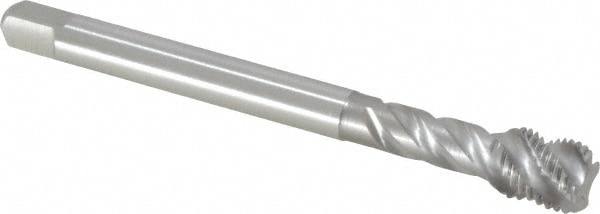 Emuge CU513500.5046 Spiral Flute Tap: 7/16-20, UNF, 4 Flute, Bottoming, 2B Class of Fit, Cobalt, Bright/Uncoated Image