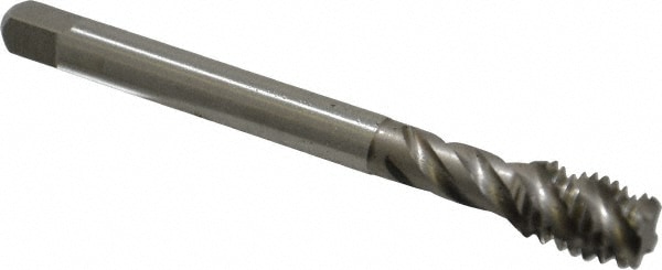 Emuge CU513500.5013 Spiral Flute Tap: 1/2-13, UNC, 4 Flute, Bottoming, 2B Class of Fit, Cobalt, Bright/Uncoated Image