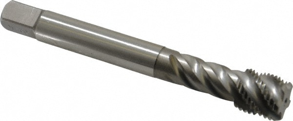 Emuge CU513500.5048 Spiral Flute Tap: 9/16-18, UNF, 5 Flute, Bottoming, 2B Class of Fit, Cobalt, Bright/Uncoated Image