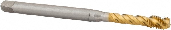 Emuge BU513700.5042 Spiral Flute Tap: #12-28, UNF, 3 Flute, Bottoming, 2B Class of Fit, Cobalt, TiN Finish Image