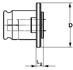 Emuge F0563307 Tapping Adapter: 7/16" Tap, #3 Adapter 