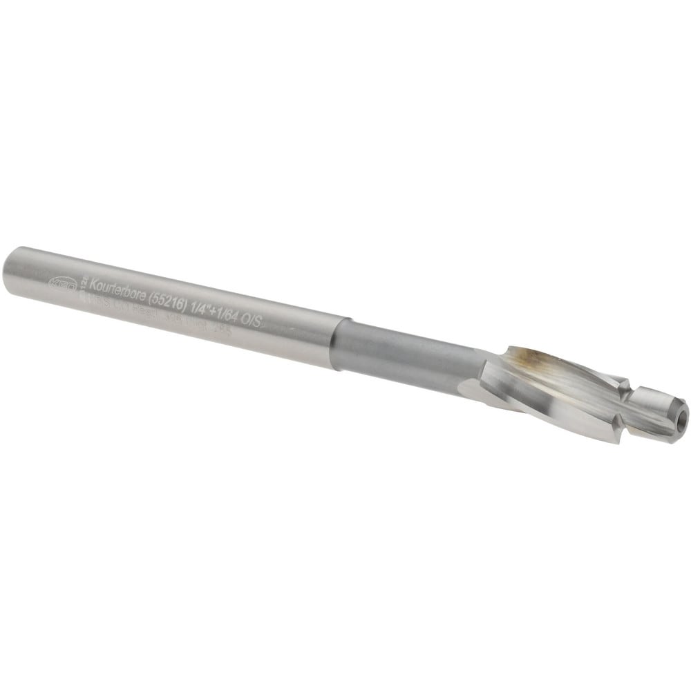 Solid Pilot Counterbore: 0.398" Dia, 0.265" Pilot, 3 Flutes