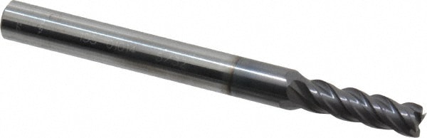 ProMax 155-01014 Square End Mill: 5/32 Dia, 1/2 LOC, 3/16 Shank Dia, 2 OAL, 4 Flutes, Solid Carbide Image